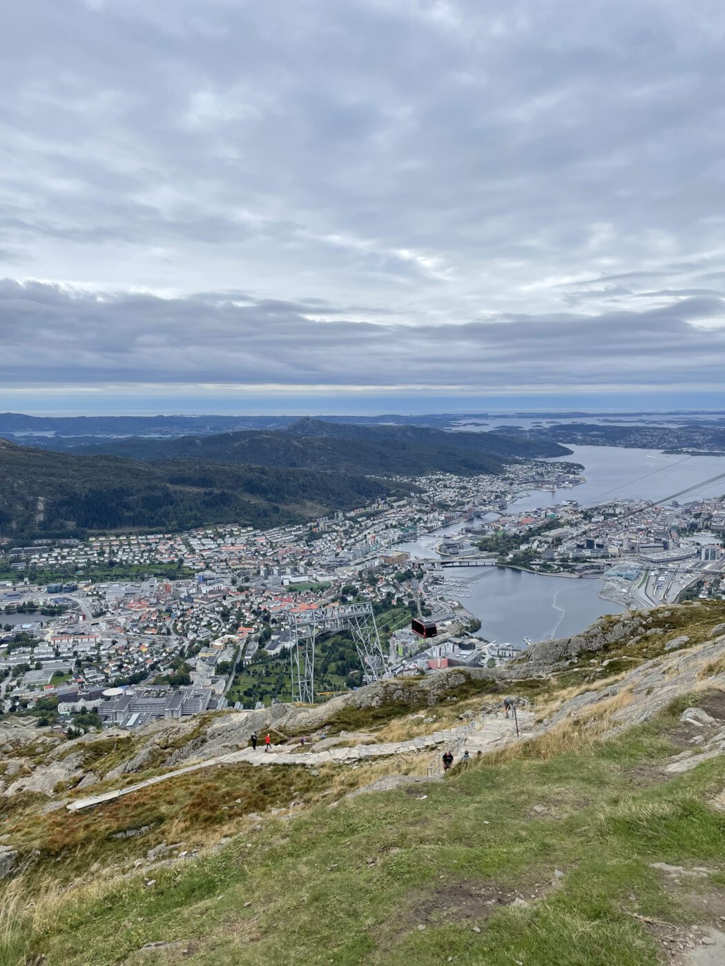 die unendlich weiter Sicht von den Bergen Norwegens ist atemberaubend