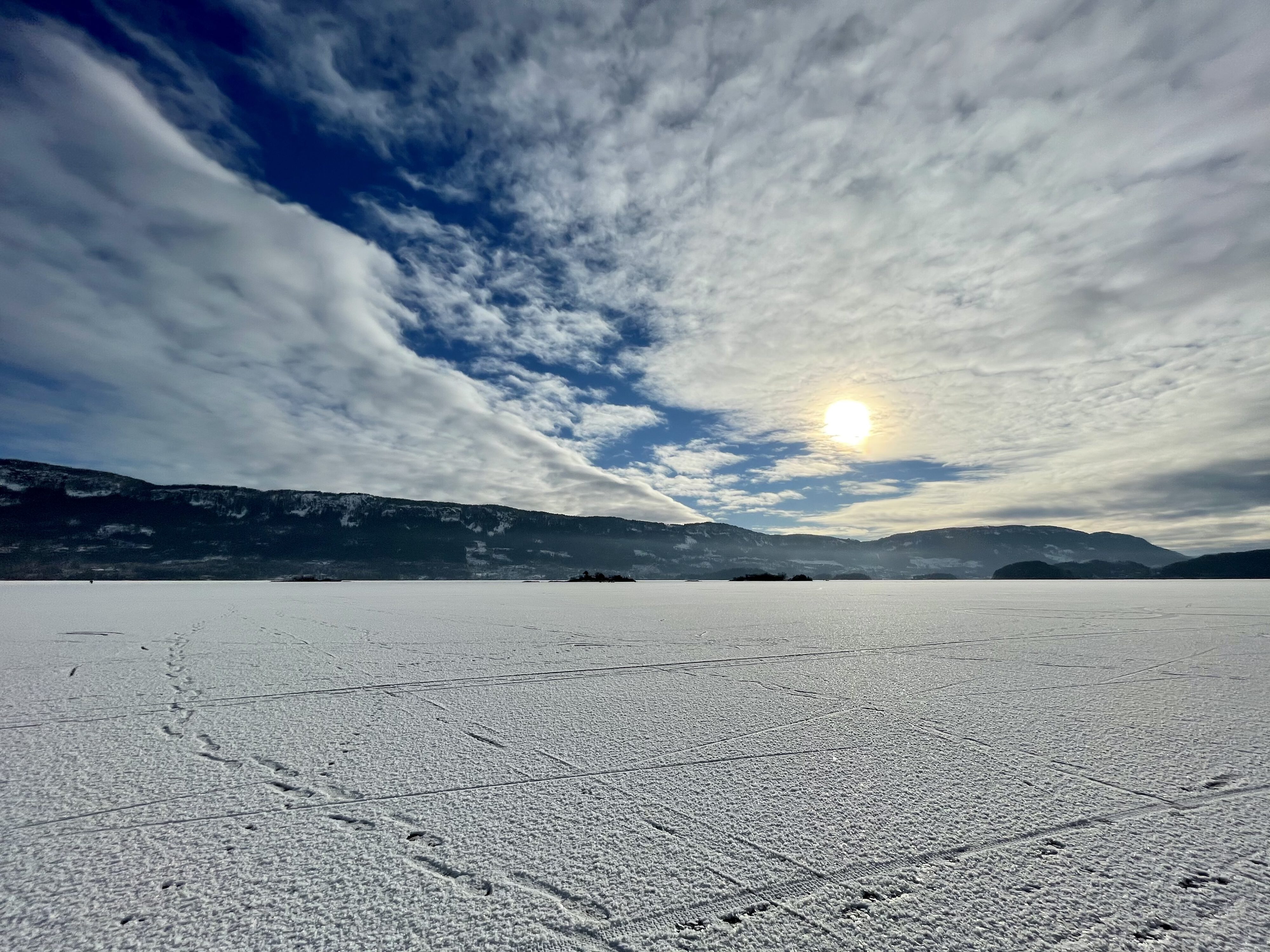 Eisfläche bei Hønefoss